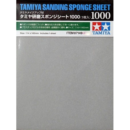 Tamiya 87149 Tamiya Sanding Sponge Sheet - 1000