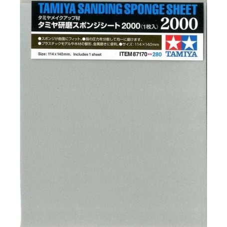 Tamiya 87170 Tamiya Sanding Sponge Sheet -2000