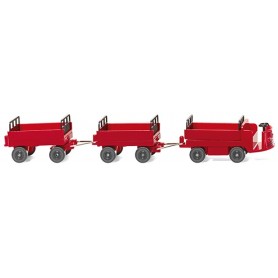 Wiking 116003 Electric cart with trailers (Still) - red, 1956