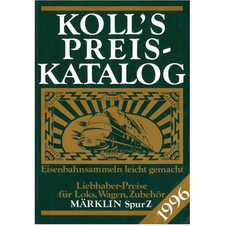 Böcker BOK202 Kolls Värderingsbok för Märklin 1996, spår Z