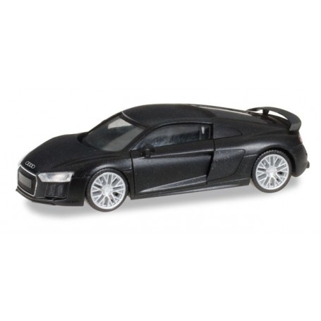 Herpa 027717 Audi R8 V10 Plus, matt black with chromed rims