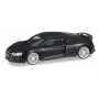 Herpa 027717 Audi R8 V10 Plus, matt black with chromed rims