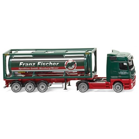 Wiking 53603 Tank container semi-truck 30" (MB Actros) "Franz Fischer Spedition"