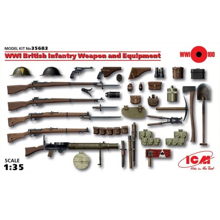 ICM 35683 VWI British Infantry Weapon and Equipment