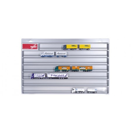 Herpa 029728 Showcase for trailer, silver (overlength: 27.5 in x 17.7 in. x 1.4 in.)