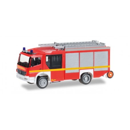 Herpa 091060-2 Mercedes-Benz Atego Ziegler Z-Cab HLF 20, liminous red "fire department"