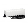Herpa Exclusive 672204 Bulkcontainer 3-axlig, vit med svart chassie