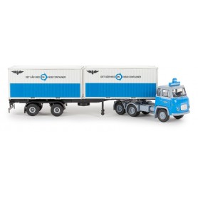 Brekina 85186 Bil & Containertrailer Scania LB 76 "NSB"