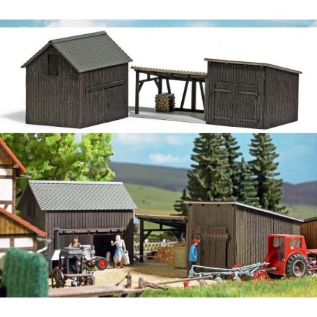 Busch 1595 Wooden sheds and Shelter