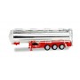 Herpa 076456-2 Chrome-plated chemical tank trailer Feldbinder, 32m³ (red)