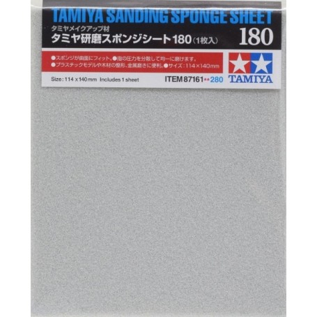Tamiya 87161 Tamiya Sanding Sponge Sheet - 180