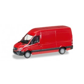 Herpa 091138-3 Mercedes-Benz sprinter 2013 box with high roof, red