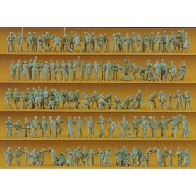 Preiser 16326 Omålade figurer, olika yrken, 120 st