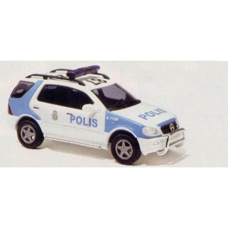 Busch 48538 Mercedes Benz M-Klass Facelift "Polis", svensk polisbil