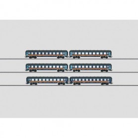 Märklin 40690 Personvagnsset med 6 vagnar "Tin Plate" typ SNCB/NMBS