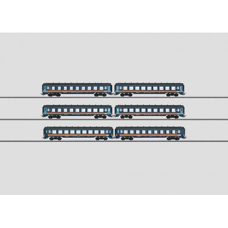 Märklin 40690 Personvagnsset med 6 vagnar "Tin Plate" typ SNCB/NMBS