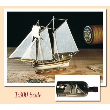 Amati 1355 Flaskskepp "Hannah" American Schooner 1775 Georg Washington Naval Squadron