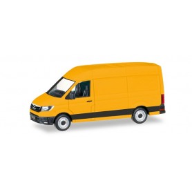 Herpa 092838-2 MAN TGE box type with high Roof, broom yellow