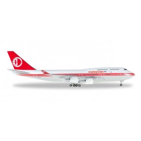 Herpa Wings 529679 Flygplan Malaysia Airlines Boeing 747-400 - Retro colors