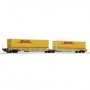 Roco 76421 Containervagn Sdggmrs/T2000 AAE "DHL"