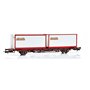 NMJ 611104 Containervagn SJ Lgns 42 74 443 0 593-7 2 x 23" containers "Bilspedition"