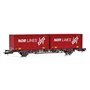 NMJ 507114 Containervagn CargoNet med 2 st 24"" containrar "Nor-Line"