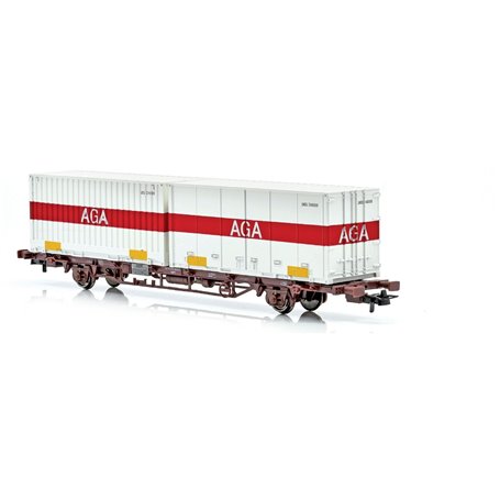 NMJ 507104 Containervagn CargoNet med 2 st 24"" containrar "AGA"