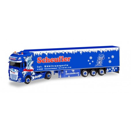 Herpa 308892 DAF XF SSC Euro 6 refrigerated box semitrailer "Scheufler"