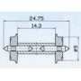 Roco 40191 Hjulaxel, 2 st, med delad axel, 9 mm hjuldiameter