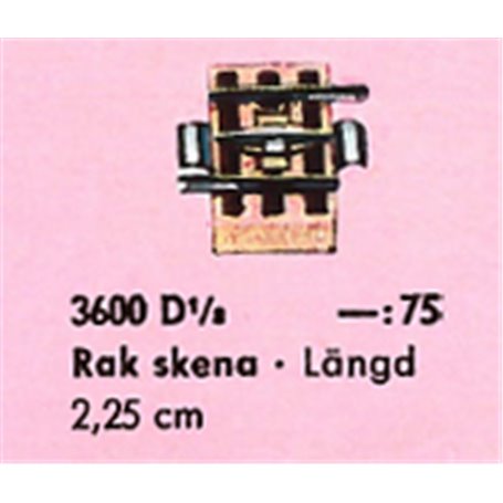 Märklin 3600D1-8 Rak skena, längd 2,25 cm