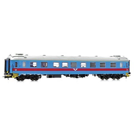 NMJ 203501 Personvagn SJ AB3.4807 1:a/2:a klass röd/blå Inter-Regio färger