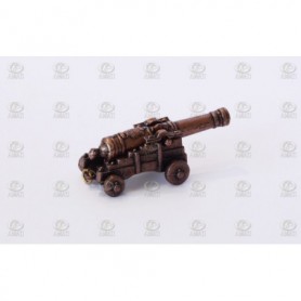 Amati 4161 Dekorerad kanon med lavett i metall, kanon i metall, längd 30 mm, 1 st