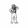 Amati 8005-02 Figur, sjöman, omålad, metall, höjd 25 mm, 1 st
