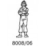 Amati 8008-06 Figur, sjöman, omålad, metall, höjd 35 mm, 1 st