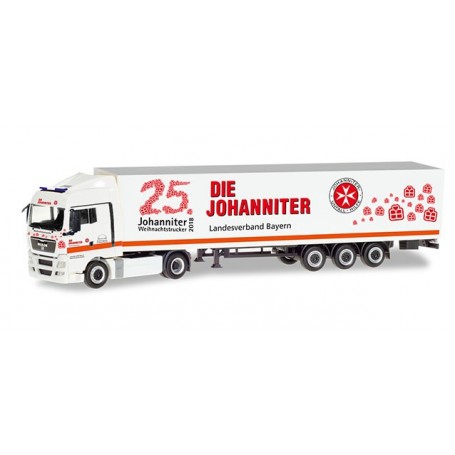 Herpa 309851 MAN TGX XLX semitrailer Johanniter LV Bayern / Weihnachtstrucker