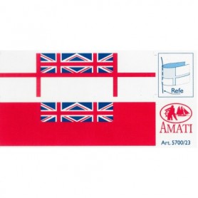 Amati 5700-23 Flaggor, självhäftande tyg, för Royal Navy, modern typ, 1 set