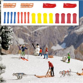 Busch 7769 Sledges and Skis