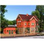 Vollmer 43529 Gatekeeper house Esslingen with chickenhouse and garden fence