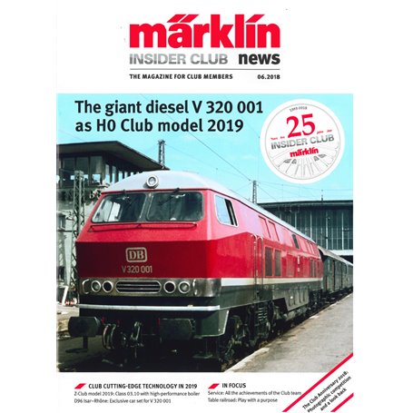Märklin INS62018 Märklin Insider 06/2018, magasin från Märklin, 23 sidor