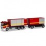 Herpa 310017 Scania CG 17 roll-off container truck "fire department"