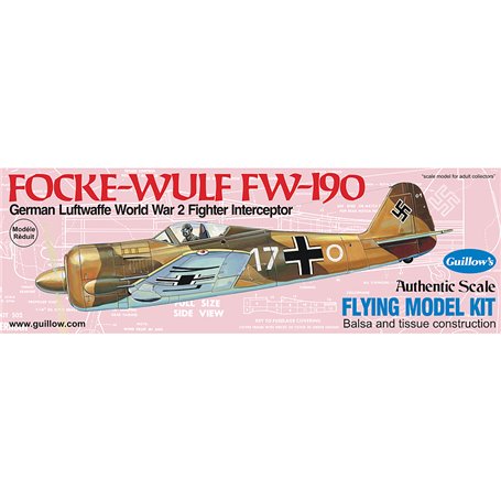 Guillows 502 Balsaflygplan Focke-Wulf FW-190, byggsats i trä