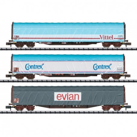 Trix 15375 Vagnsset med 3 godsvagnar Rils typ SNCF "Vittel/Evian/Contrex"
