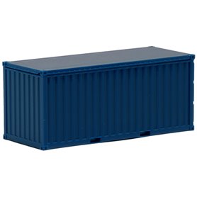 Herpa Exclusive 490044 Container 20-fots, blå, omärkt, korrugerade sidor