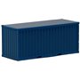 Herpa Exclusive 490044 Container 20-fots, blå, omärkt, korrugerade sidor