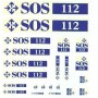 SWB 1719401 Dekalark "SOS" i olika skalor