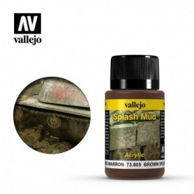 Vallejo 73805 Weathering Effects Wet Brown Splash Mud 40ml