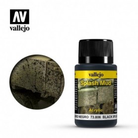 Vallejo 73806 Weathering Effects Wet Black Splash Mud 40ml