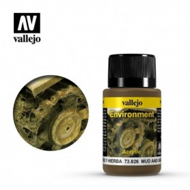 Vallejo 73826 Weathering Effects Mud And Grass Effect 40ml