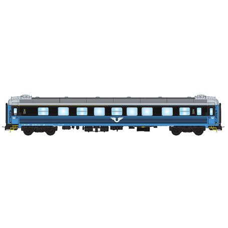 NMJ 204401 Personvagn SJ B1, 2:a klass, blå/svart, version 2