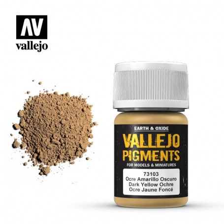 Vallejo 73103 Pigment 103 Dark Yellow Ocre 35ml